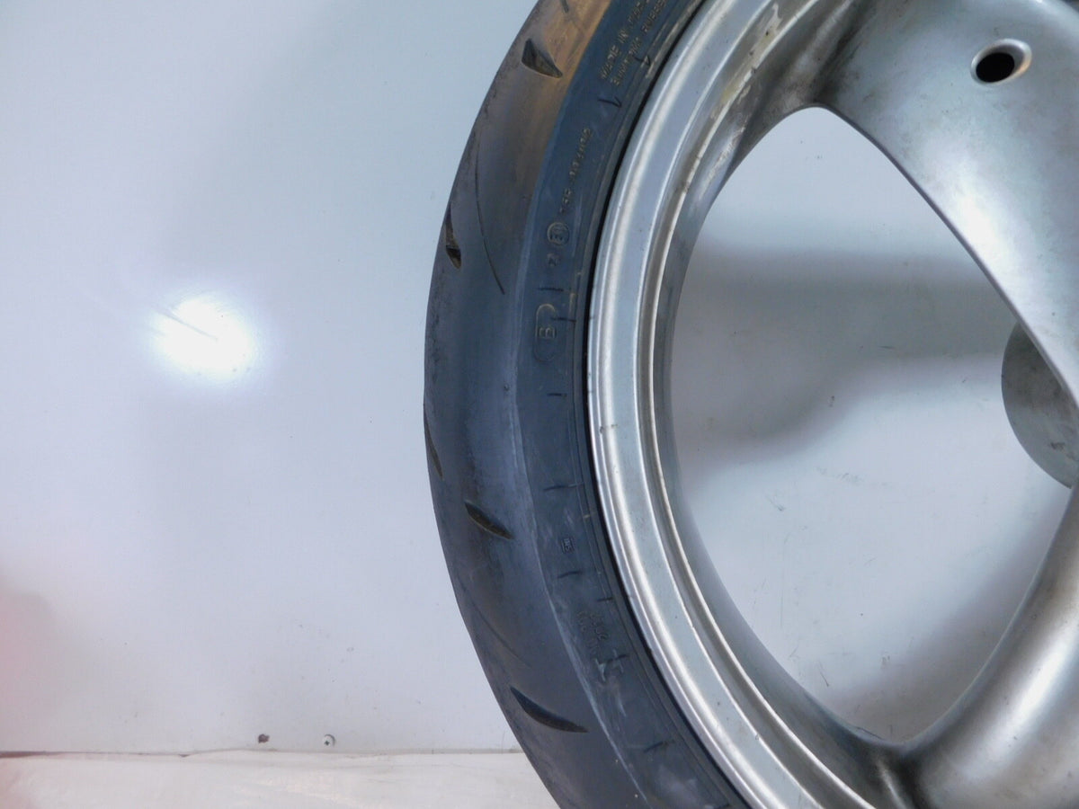 Triumph Daytona 955i & Speed Triple Sprint Silver Rear Wheel Rim & Tire T2015213 - C3 Cycle