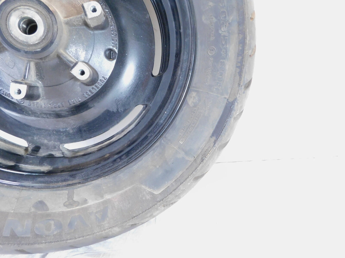 1996 1997 1998 Yamaha V-Max 1200 VMX12 OEM Black Cast Rear Wheel Rim Tire -Bent - C3 Cycle