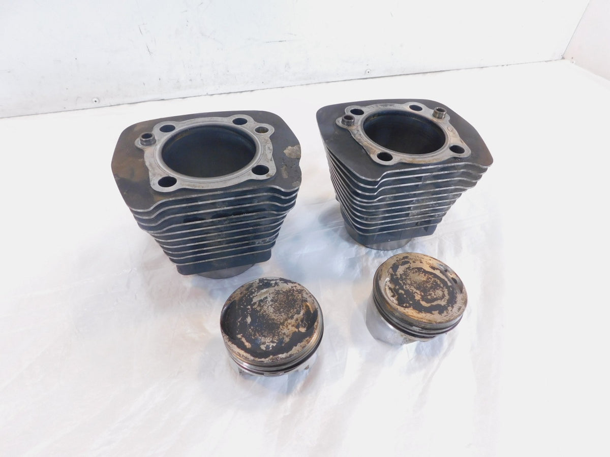 Pair Harley Davidson Sportster 1200 Black Engine Cylinder Barrel Jugs & Pistons - C3 Cycle