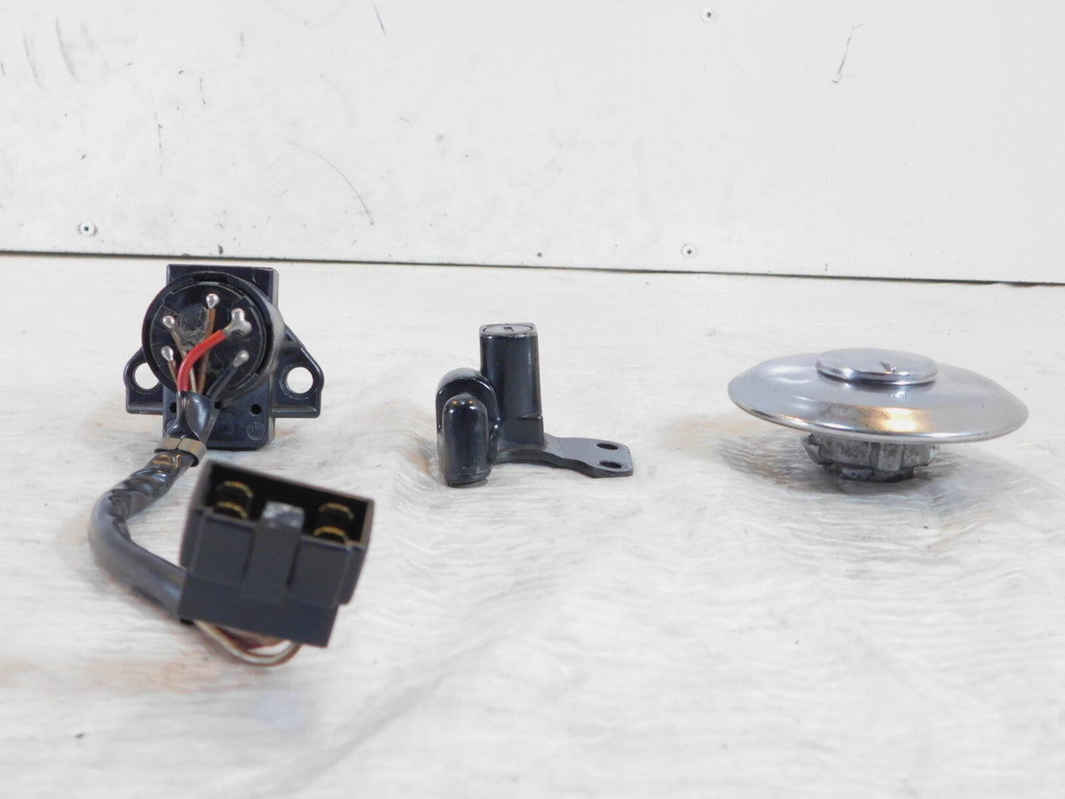 1983 Honda CB1000 CB1000C Ignition Switch Lock Set Fuel Gas Tank Cap Lid w/ Key - C3 Cycle