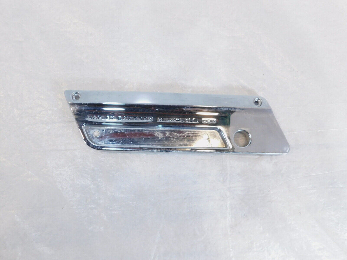 Harley Touring Road King Electra Street Glide Chrome Left Saddlebag Latch Cover - C3 Cycle