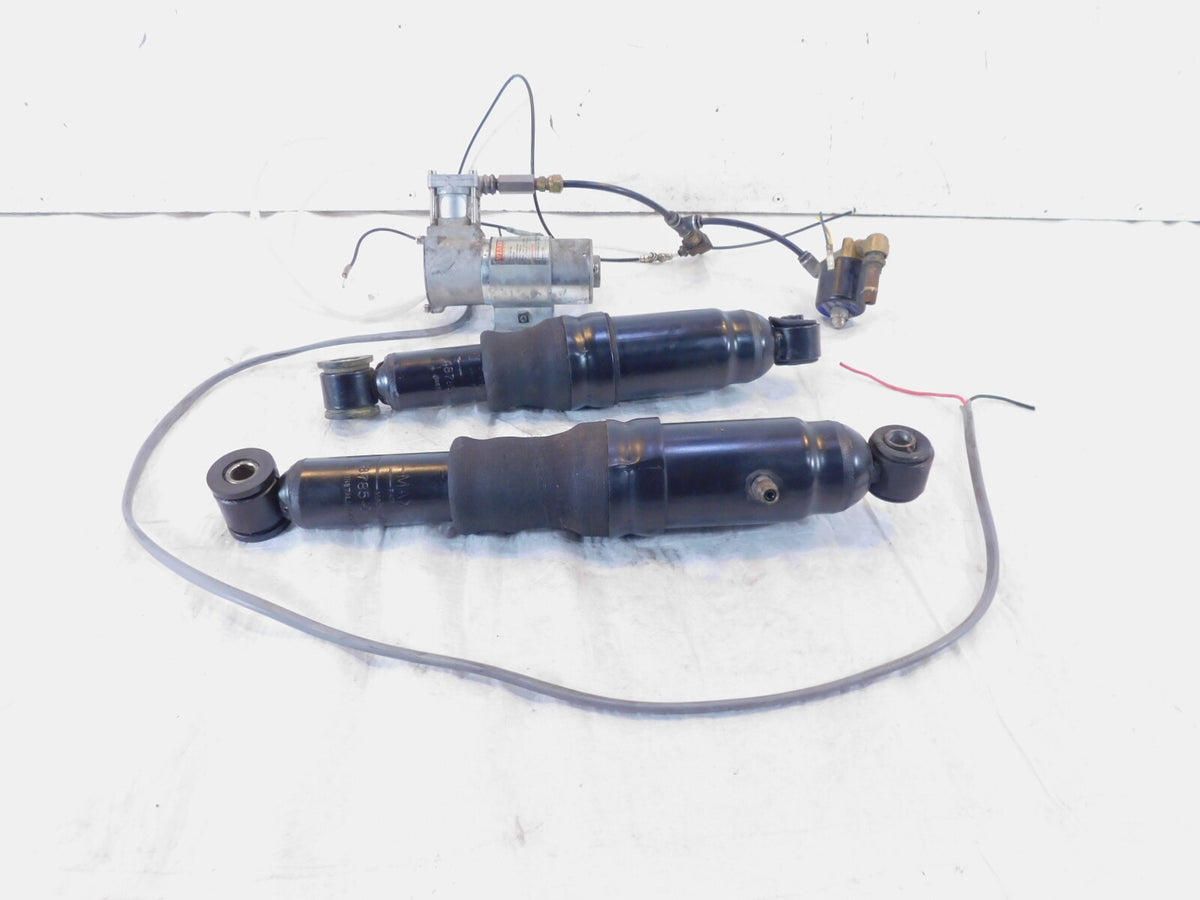 Harley Road Street & Electra Glide Adjustable Rear Shock Absorbers Hoses & Pump