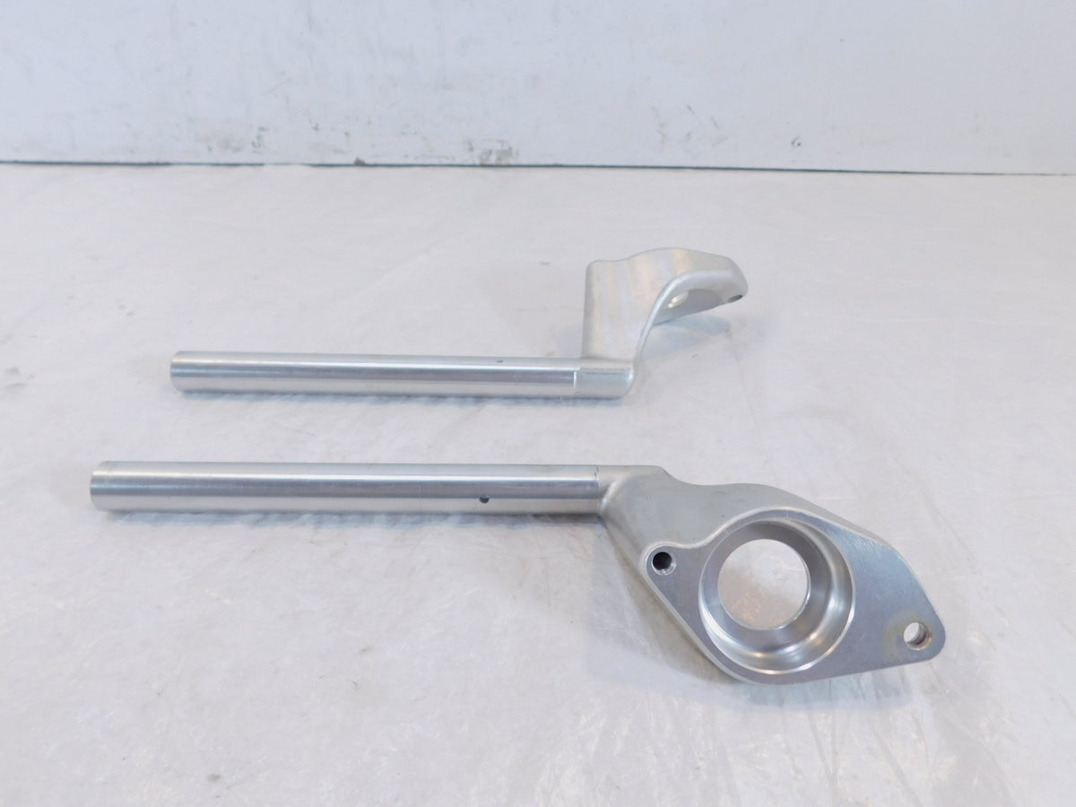 Pair Ducati Sport Touring ST2 & ST4 Silver Front Left/Right Clip-on Handlebars - C3 Cycle