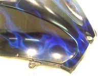 2006-2009 Kawasaki Ninja 1400 ZX-14 Blue Flames Petrol Fuel Gas Tank Cover Cowl - C3 Cycle