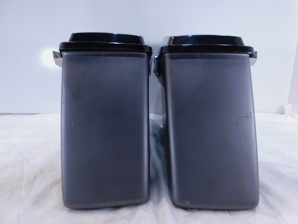 Harley Davidson Electra Glide Gray/Black Right & Left Saddlebags with Speakers - C3 Cycle