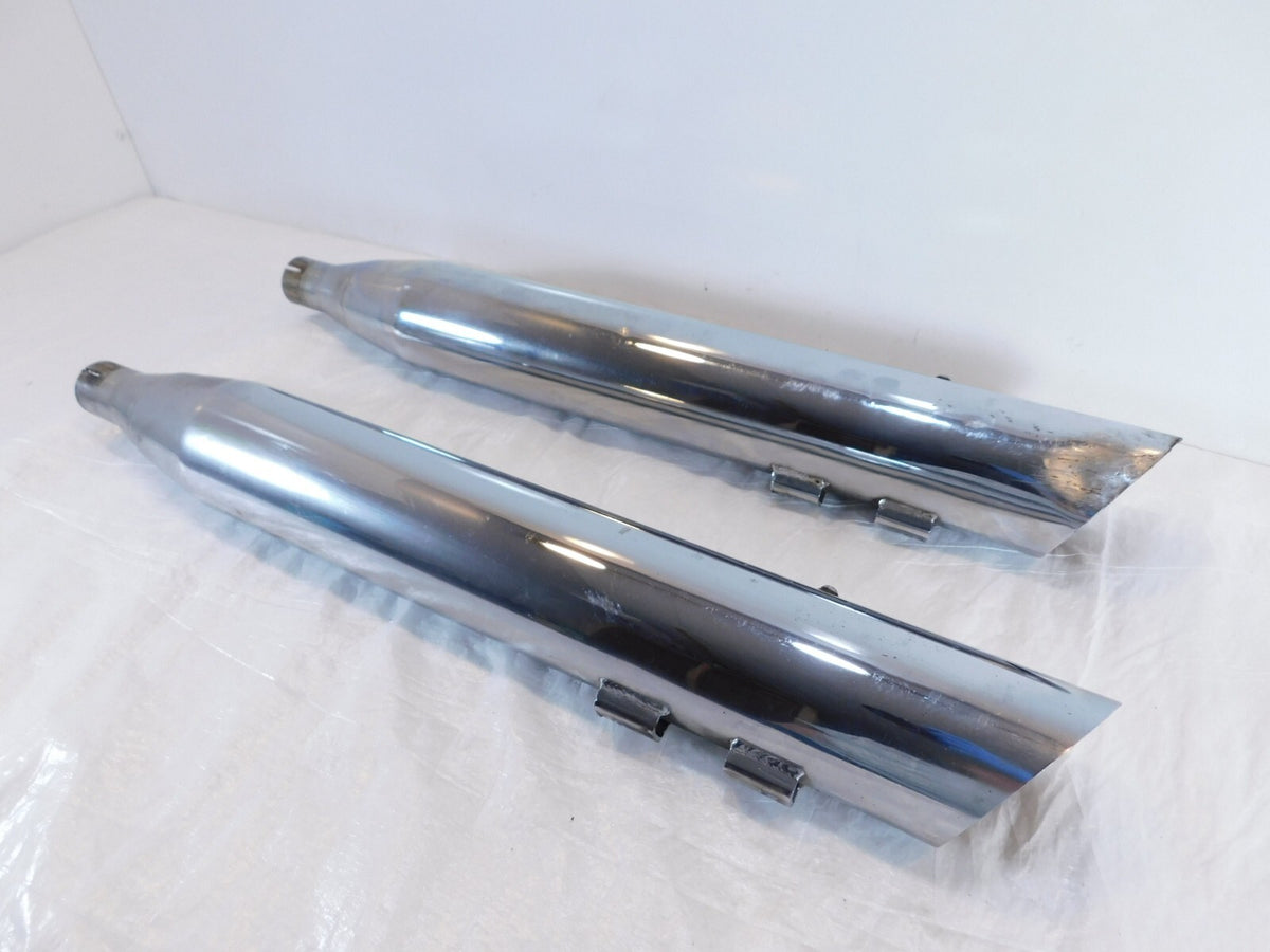 Harley Davidson Road King & Electra Glide Left & Right Exhaust Pipe Mufflers - C3 Cycle
