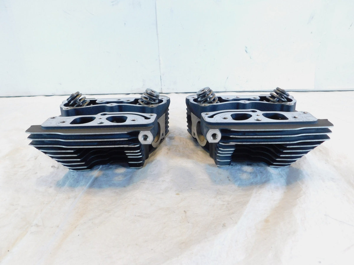 2005 Harley Davidson Softail & Dyna Black Cylinder Heads w/ Springs & Valves - C3 Cycle