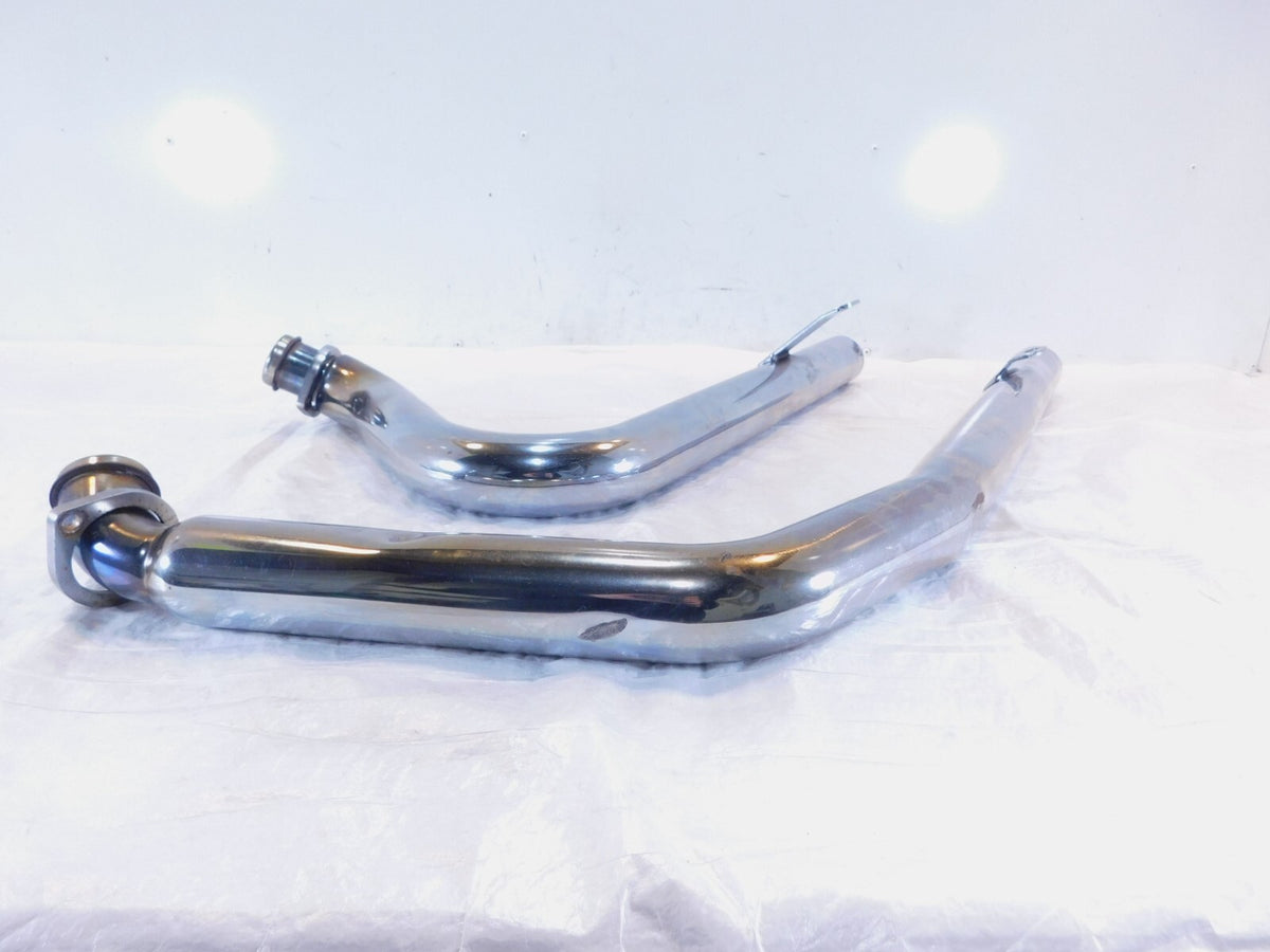 2002 & 2003 Indian Gilroy Scout Chrome Front & Rear Exhaust Header Pipe Mufflers - C3 Cycle