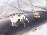 1983 Honda GL650 Silverwing 650 Black Front Main Rider Single Cushion Seat -Torn - C3 Cycle