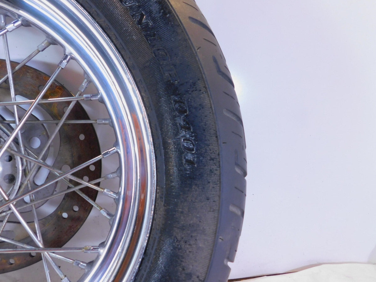 Harley Davidson Sportster 883 & 1200 Laced Rear Chrome Wheel Rim & Tire & Rotor - C3 Cycle