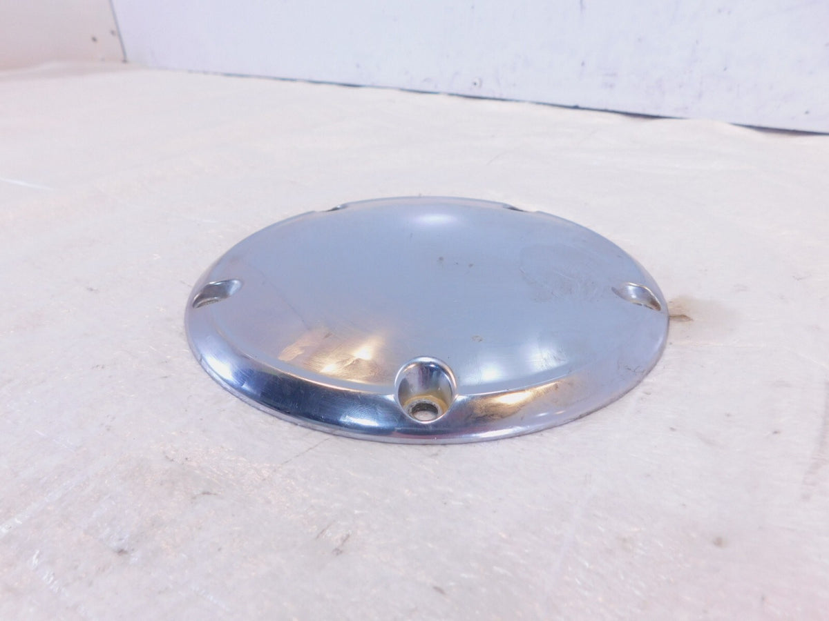 Harley Davidson Twin Cam Dyna Softail Left Engine Chrome Derby Clutch Cover - C3 Cycle