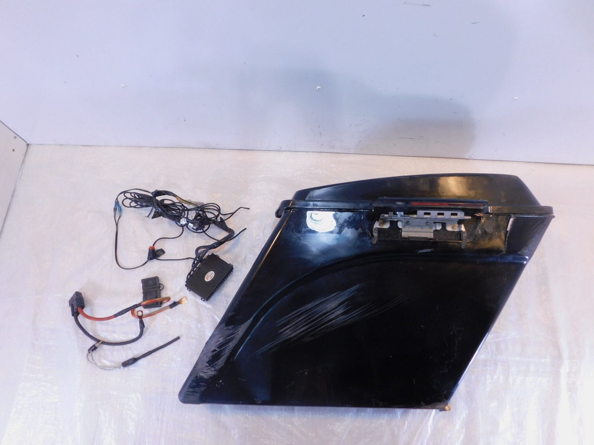 1999 Harley Davidson Touring Road Glide FLTR Black Speaker Luggage Saddlebag Bag - C3 Cycle