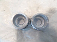 2017 17 Royal Enfield Continental GT 535 Silver Front Fork Tube Bolt Plug Caps - C3 Cycle