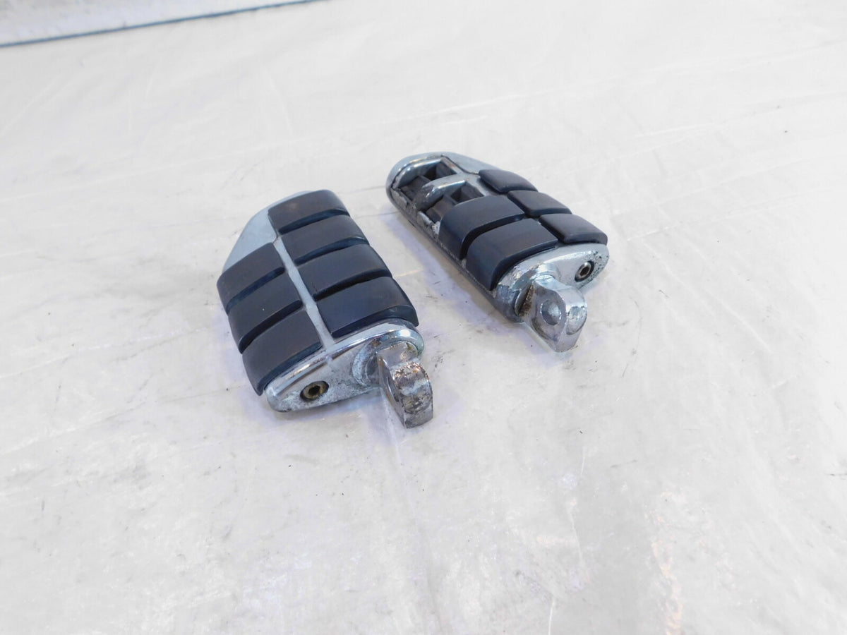 Harley Davidson FXR Dyna Sportster & Softail ISO Chrome Footpegs Footrests - C3 Cycle
