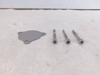 1991-1993 Honda Nighthawk 750 CB750 Silver Engine Left Side Cover Plate & Screws - C3 Cycle