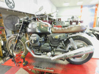 Moto Guzzi V7 III Anniversario Special 750 Rear Exhaust System Pipe Mufflers - C3 Cycle