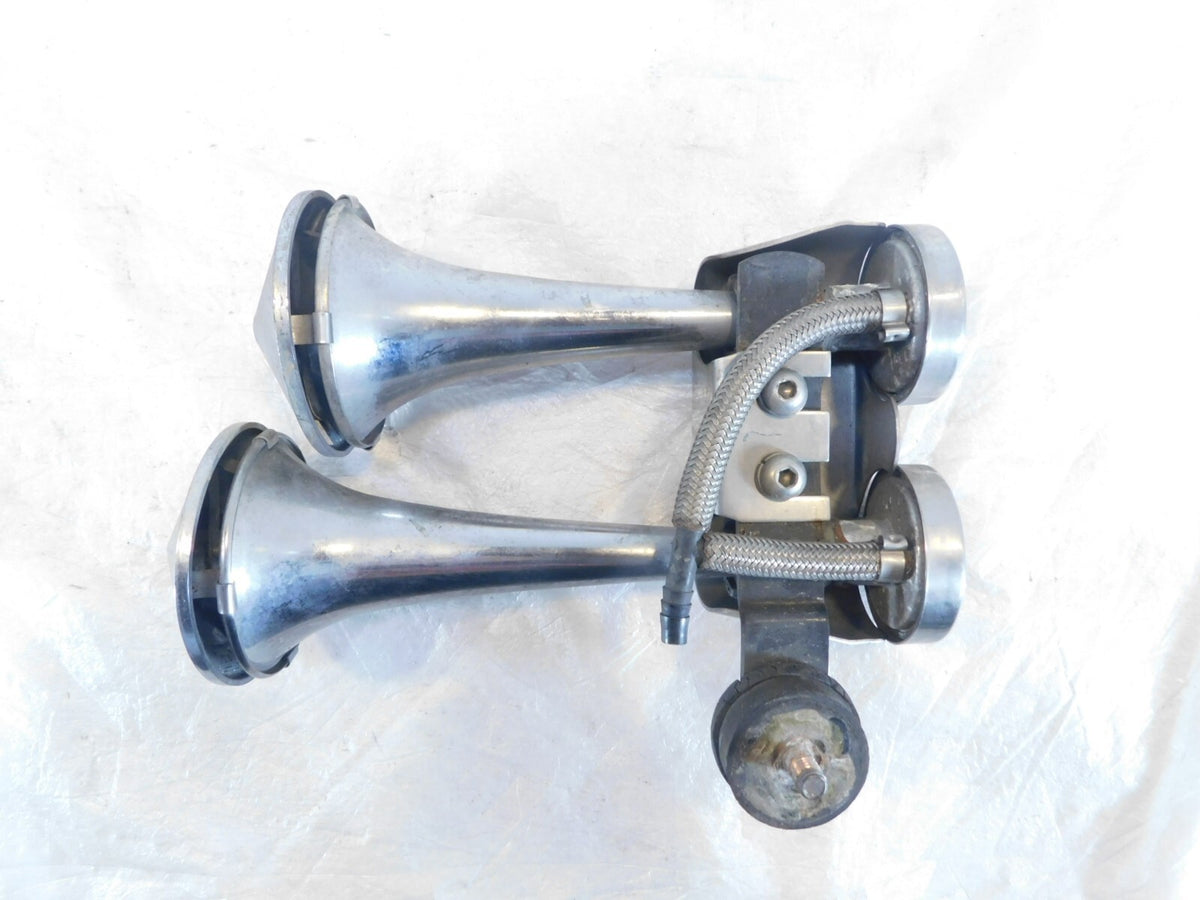 Harley Davidson Touring Dyna Softail & Sportster Chrome Dual Air Horns - C3 Cycle