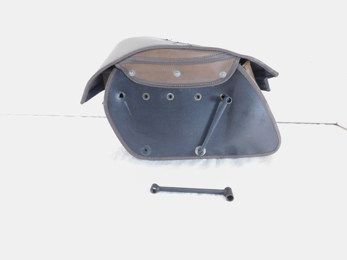 Harley Davidson Dyna Street Bob Wide Glide Right Brown Viking Side Bag Saddlebag - C3 Cycle