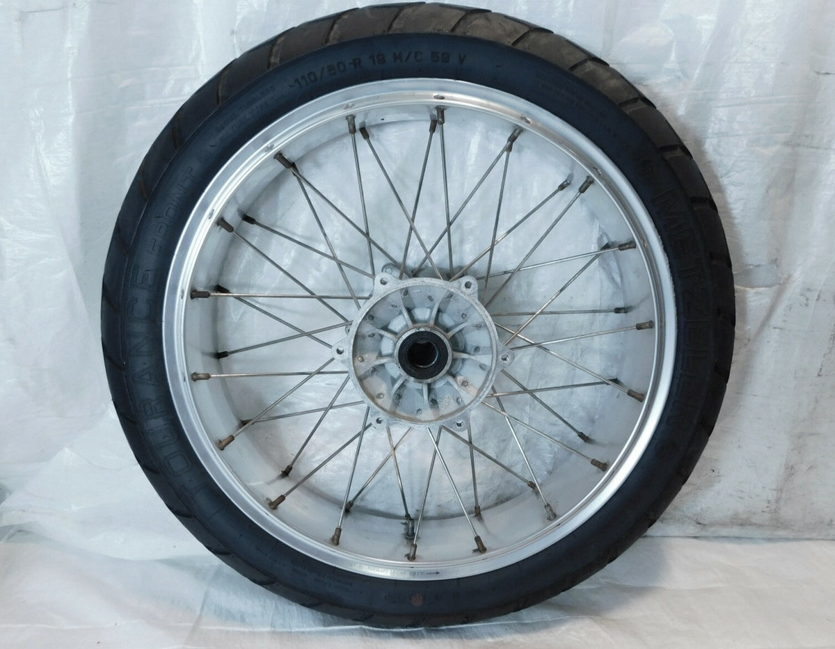 2001-2007 Aprilia ETV1000 Caponord 1000 Silver 19" Spoked Front Wheel Rim & Hub - C3 Cycle