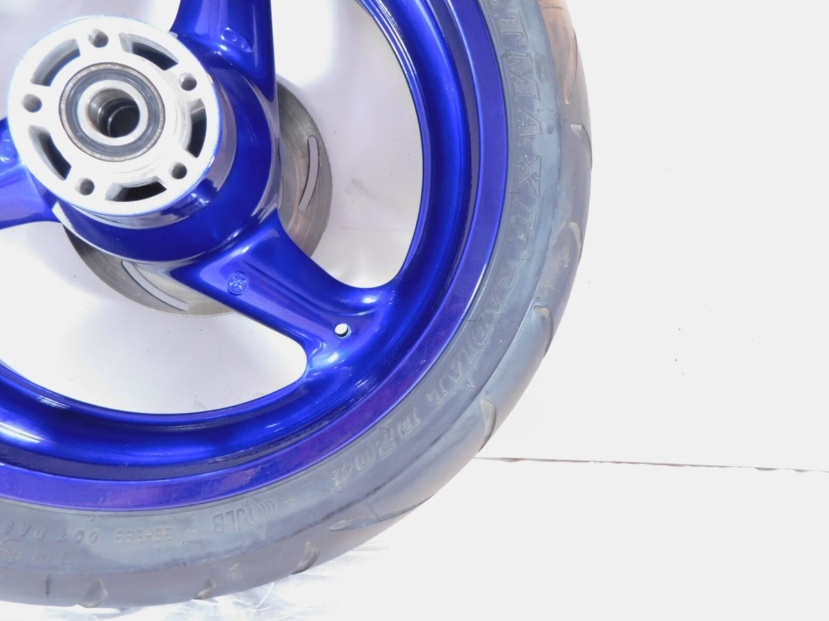 1999 Buell X1 Lightning Limited Edition Blue Cast 3 Spoke Rear Wheel Rim & Tire - C3 Cycle