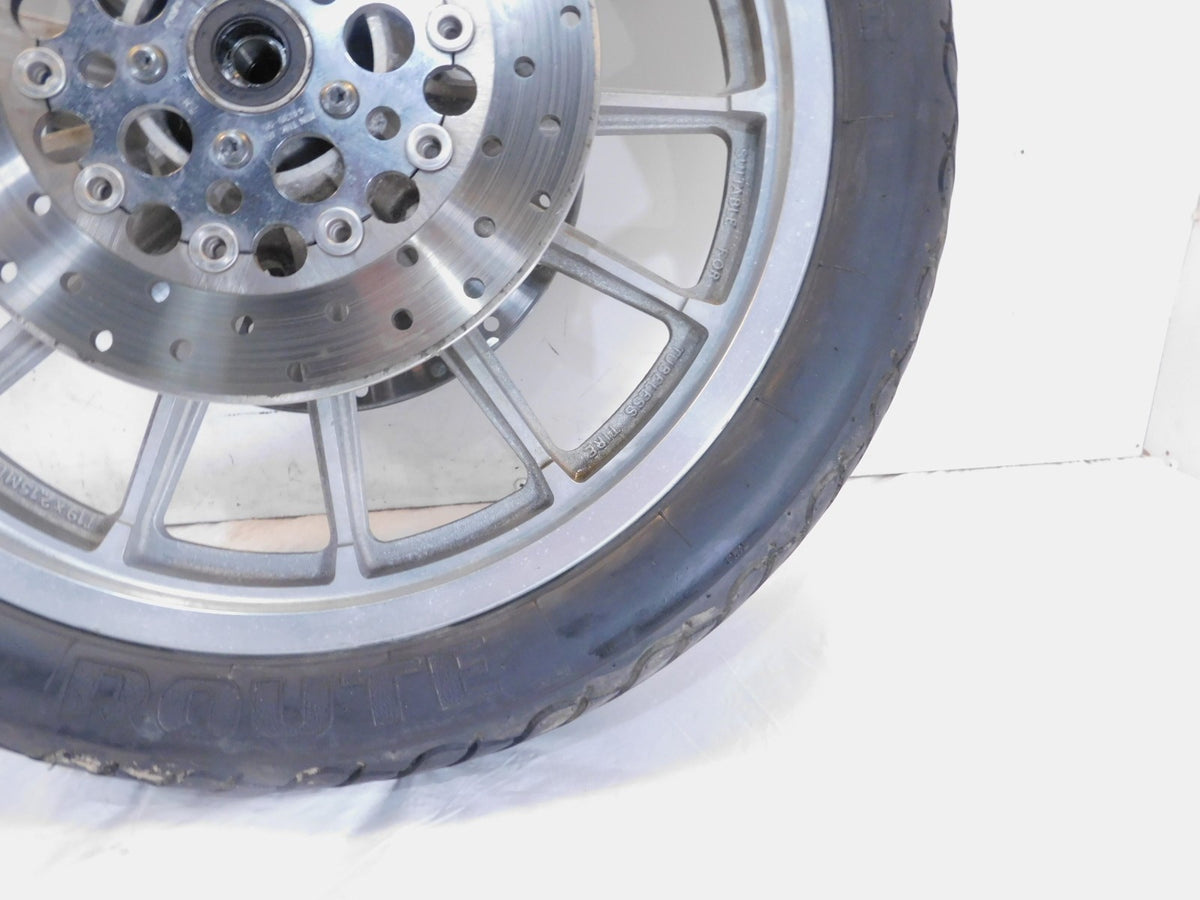 1996-1999 Harley Sportster 883 & 1200 Silver Dual Disc Front Wheel Rim & Rotors - C3 Cycle