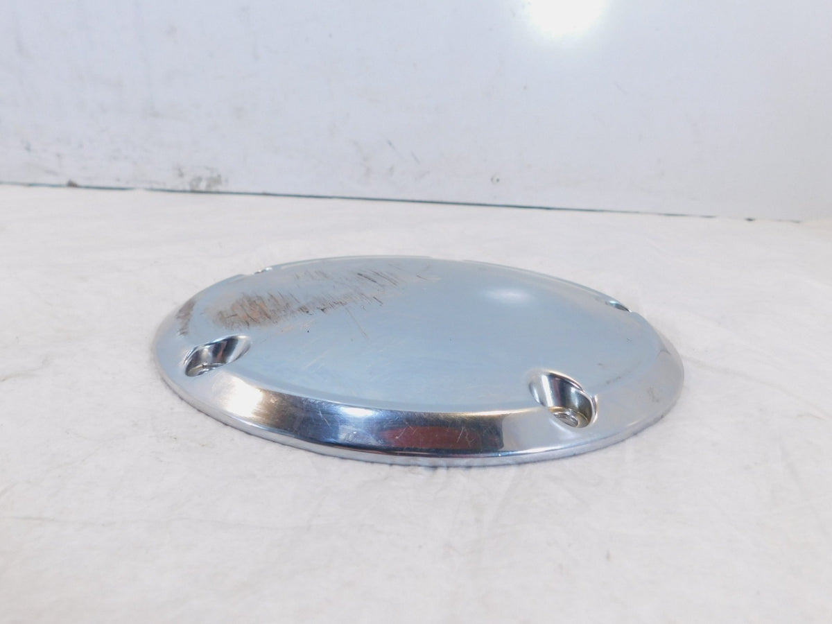 Harley Davidson Twin Cam Dyna & Softail Left Engine Chrome Derby Clutch Cover - C3 Cycle