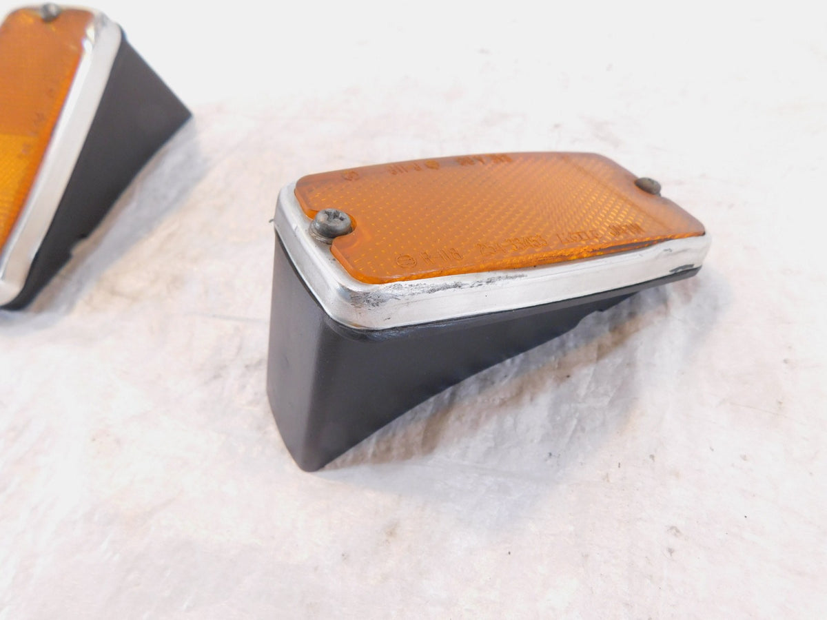 1982 82 Yamaha XJ750 Maxim 750 Front Left/Right Side Frame Orange Reflectors - C3 Cycle