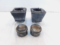 Pair Harley Sportster 1200 Black Engine Cylinder Barrel Jugs & Pistons - Rust - C3 Cycle