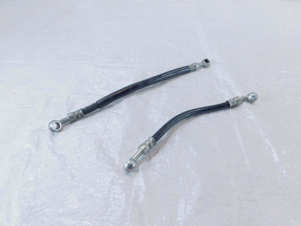 Pair Suzuki RF600 & RF900 Black Engine Motor Cylinder Block Oil Hose Line Pipes - C3 Cycle