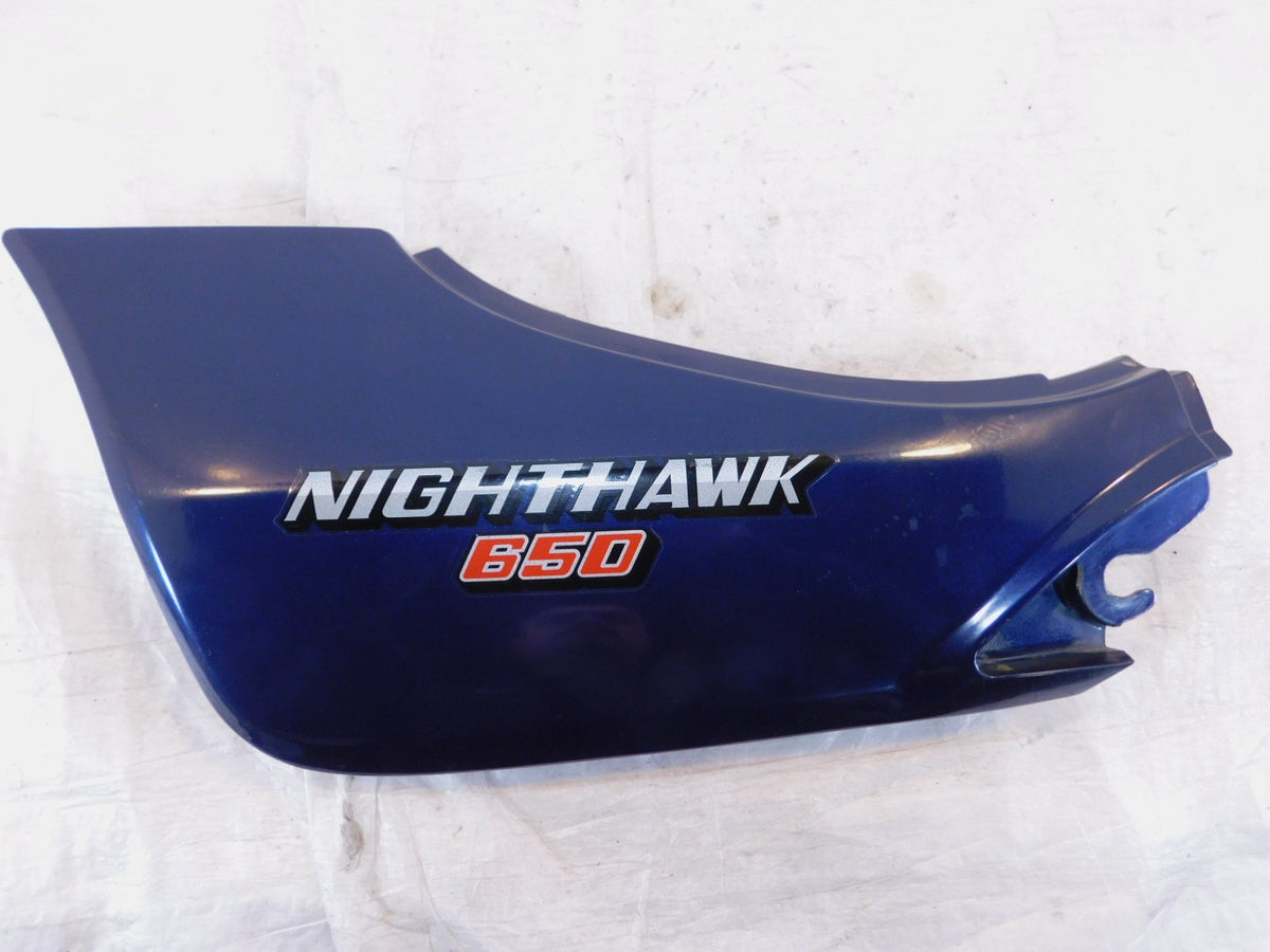1985 Honda CB650 CB650SC Nighthawk 650 Blue Electrical Left Side Cover Plastic - C3 Cycle