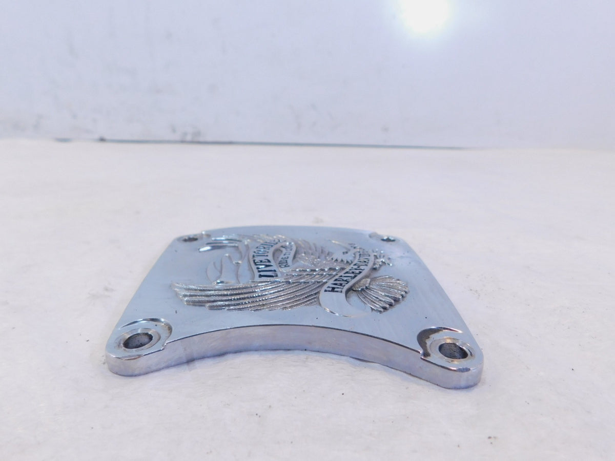 Harley Electra Glide Left Eagle Engine Chrome Clutch Primary Inspection Cover - C3 Cycle