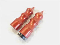 06 Vulcan 900 Classic Red Left & Right Handlebar Handle Bar Throttle Grip Tubes - C3 Cycle