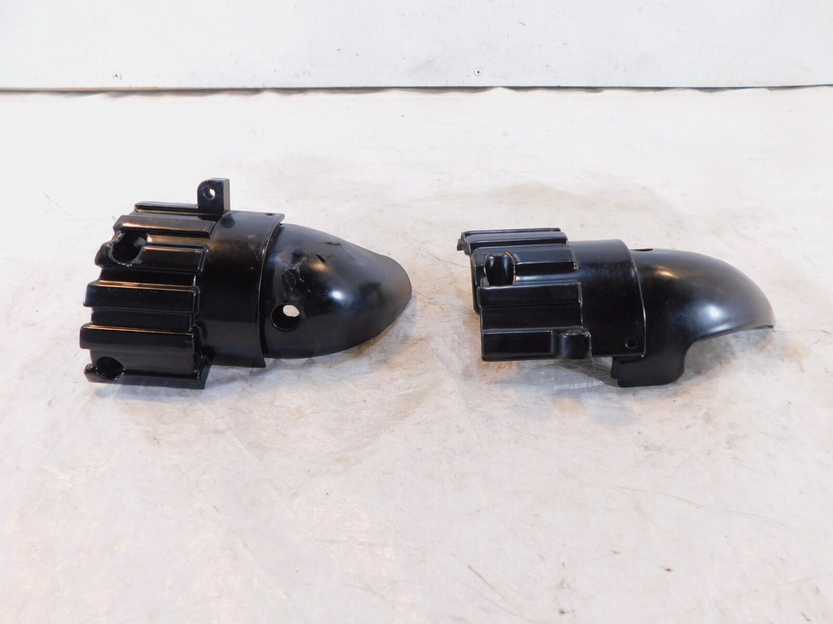 1985-02 Yamaha V-Max 1200 VMX12 VMAX1200 Black Left/Right Exhaust Shield Covers - C3 Cycle