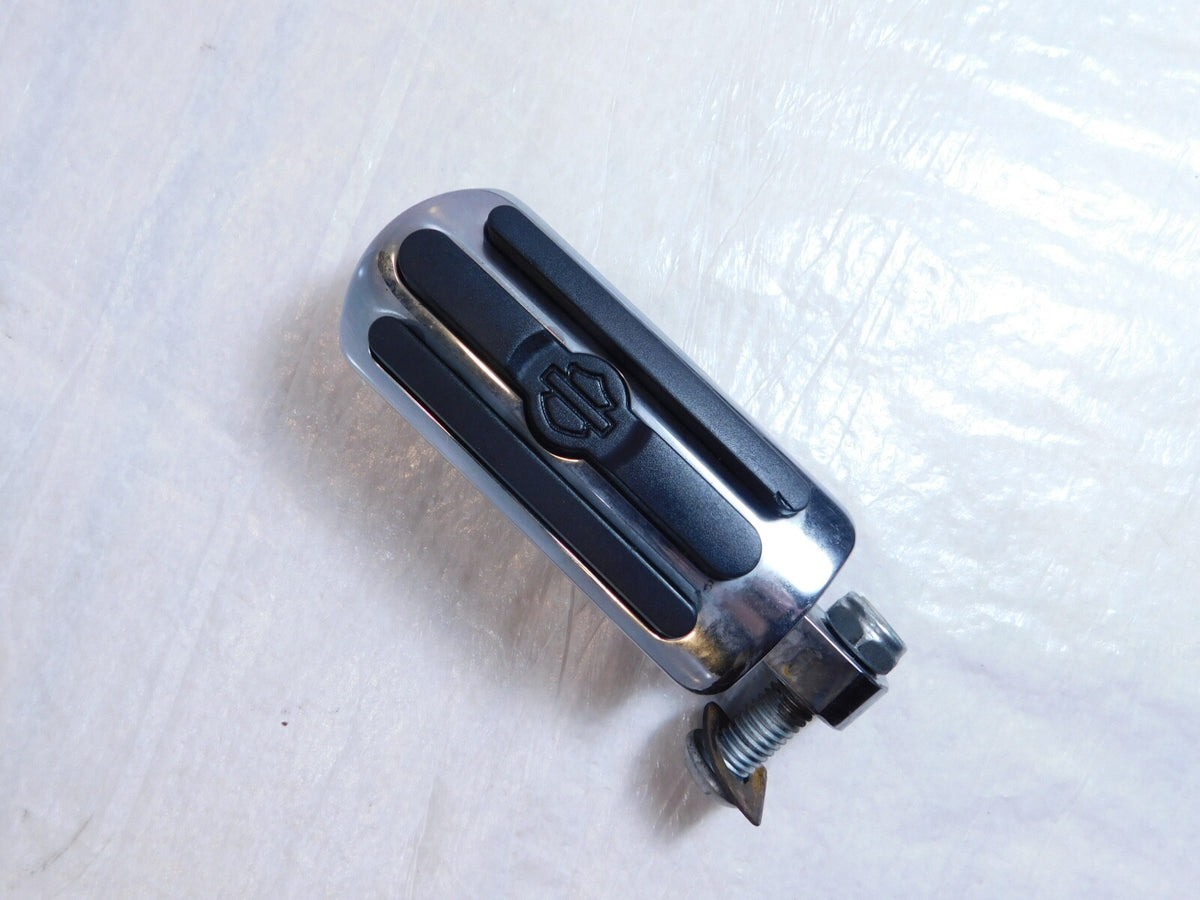 Harley Touring Dyna Sportster & Softail Chrome & Rubber Left Footpeg Footrest - C3 Cycle