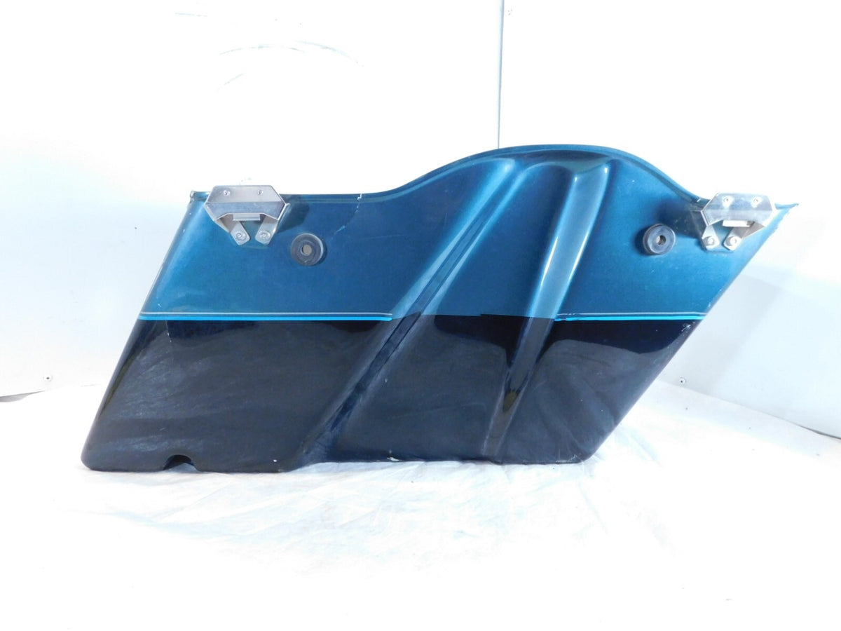 Harley Davidson Road King Street Electra Glide Blue Black Left Saddlebag Bottom - C3 Cycle