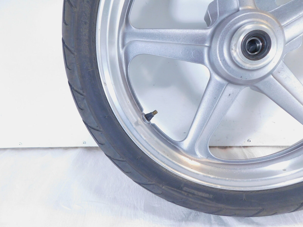 91-03 Honda Nighthawk CB750 Silver Front Wheel Rim & Tire (18"x2.75") -Bent - C3 Cycle