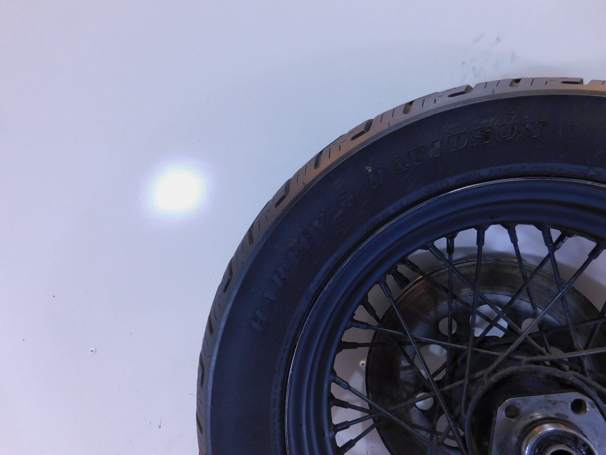 Harley Dyna Softail & Sportster 883 & 1200 Black Laced Rear Wheel Rim & Tire
