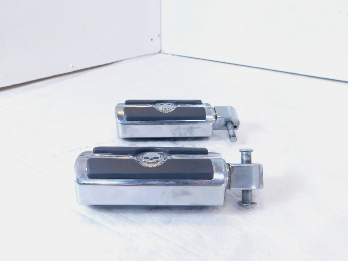 Harley Touring FXR Dyna Sportster & Softail Willie G. Skull Footrest Footpegs - C3 Cycle