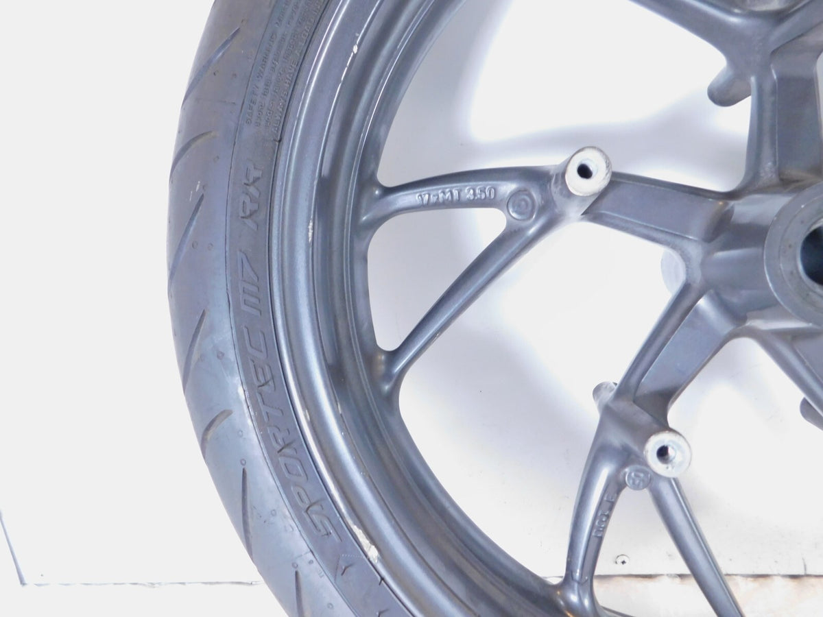 BMW K1200R K1200S & K1300GT K1300R K1300S Gray Front Wheel Rim & Tire - Bent - C3 Cycle