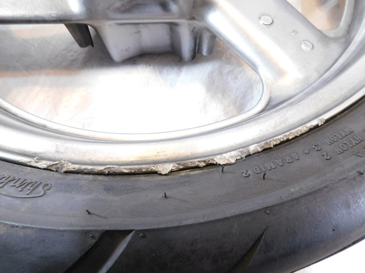 1991-2003 Honda ST1100 & ST1100P Police 1100 Silver Cast Front Wheel Rim w/ Tire - C3 Cycle