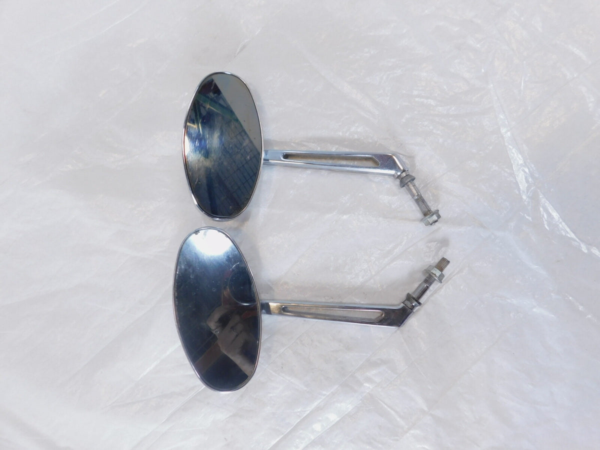 Harley Dyna Sportster Softail FXR Sportster Front Chrome Rear View Mirror - Set - C3 Cycle