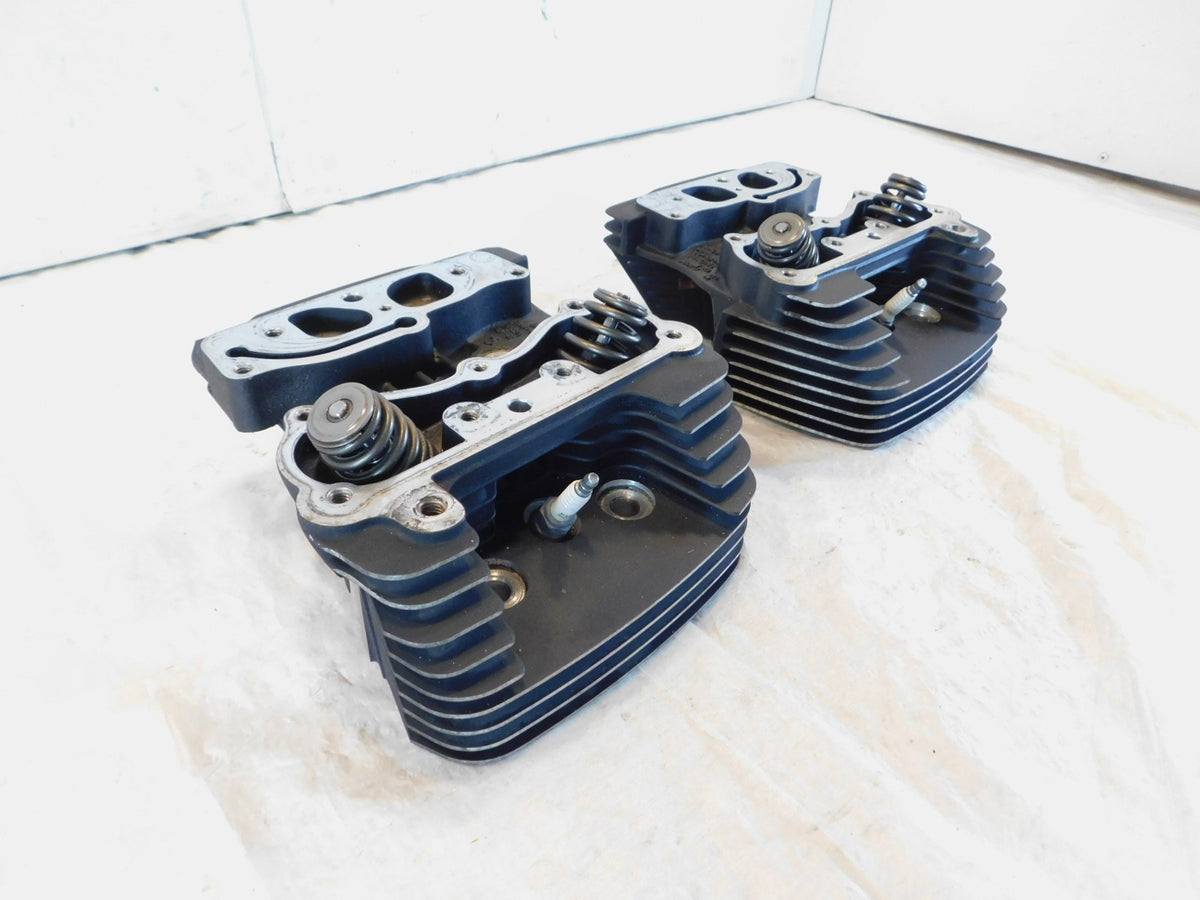 2005 Harley Davidson Softail & Dyna Black Cylinder Heads w/ Springs & Valves - C3 Cycle