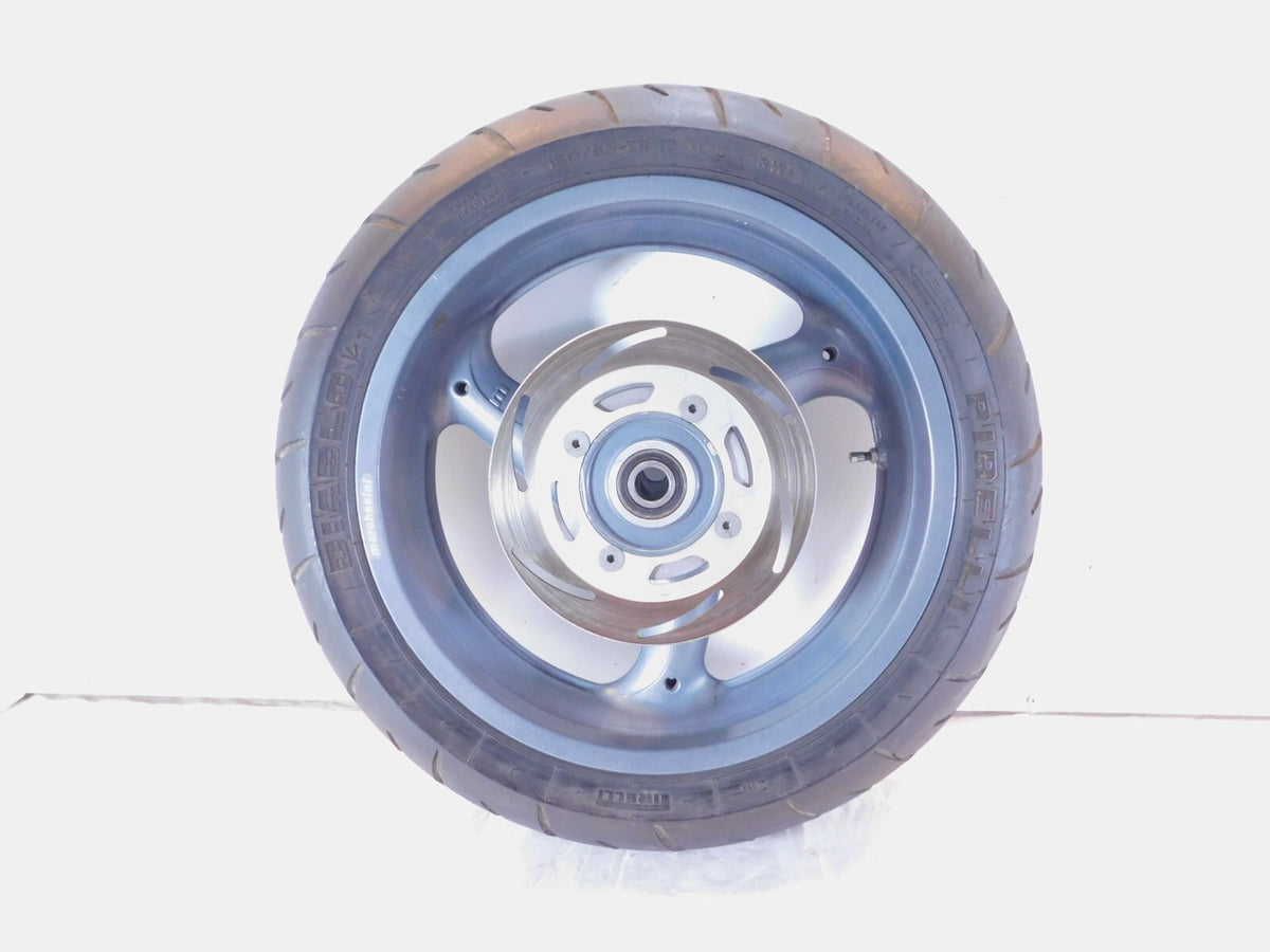 1999 & 2000 Buell X1 Lightning & M2 Cyclone Gray Grey Cast Rear Wheel Rim & Tire - C3 Cycle