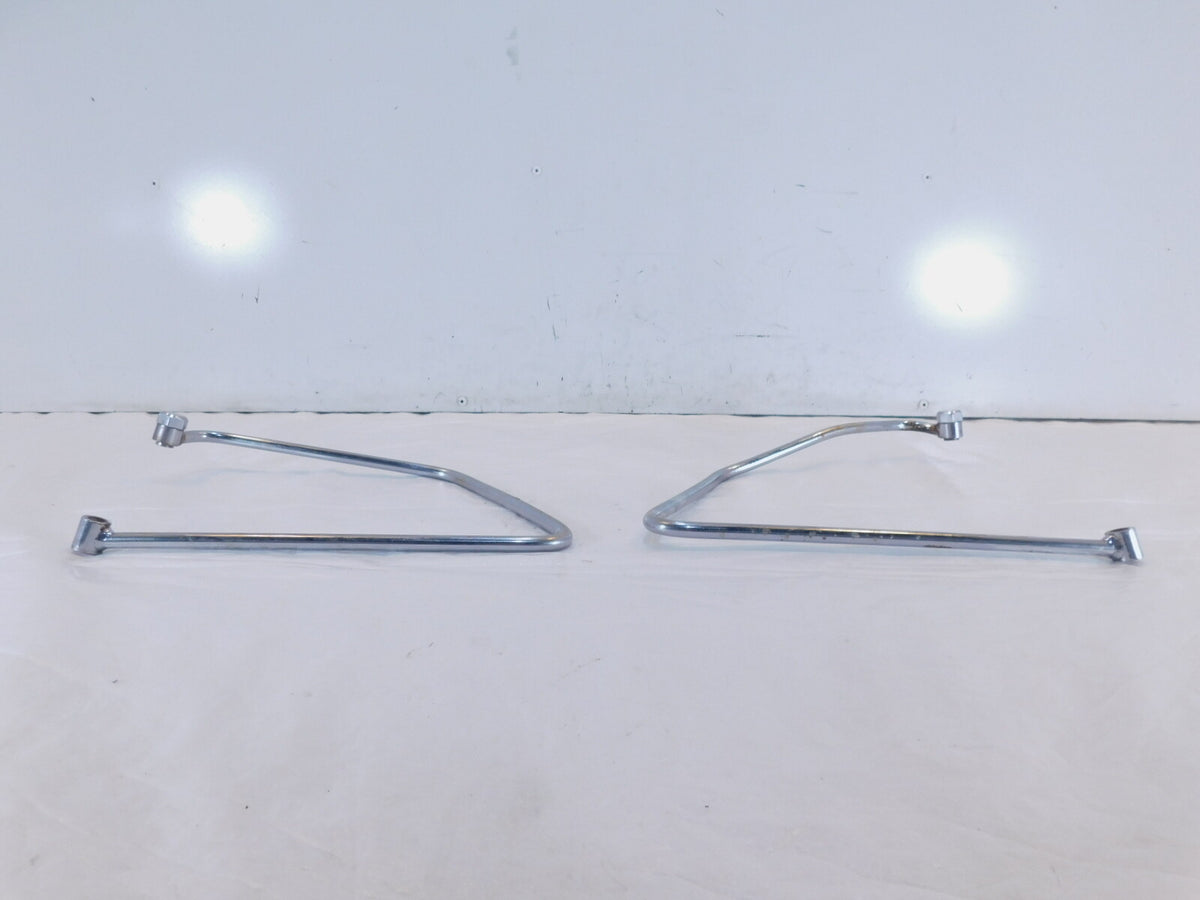 Harley Davidson Sportster 883 1200 Chrome Saddlebag Guard Rail Mount Brackets - C3 Cycle