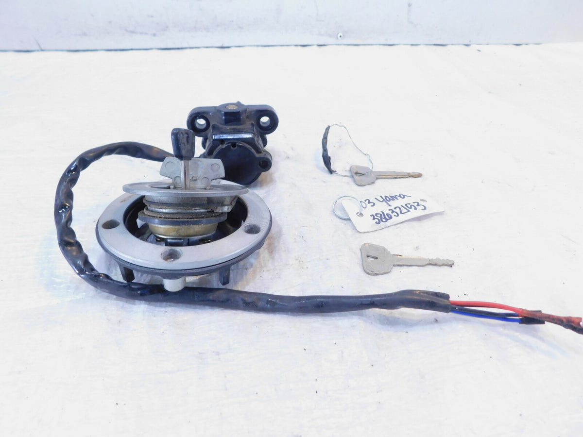 2003 Yamaha FJR1300 Ignition Key Switch Steering Lock & Gas Petrol Fuel Tank Cap - C3 Cycle