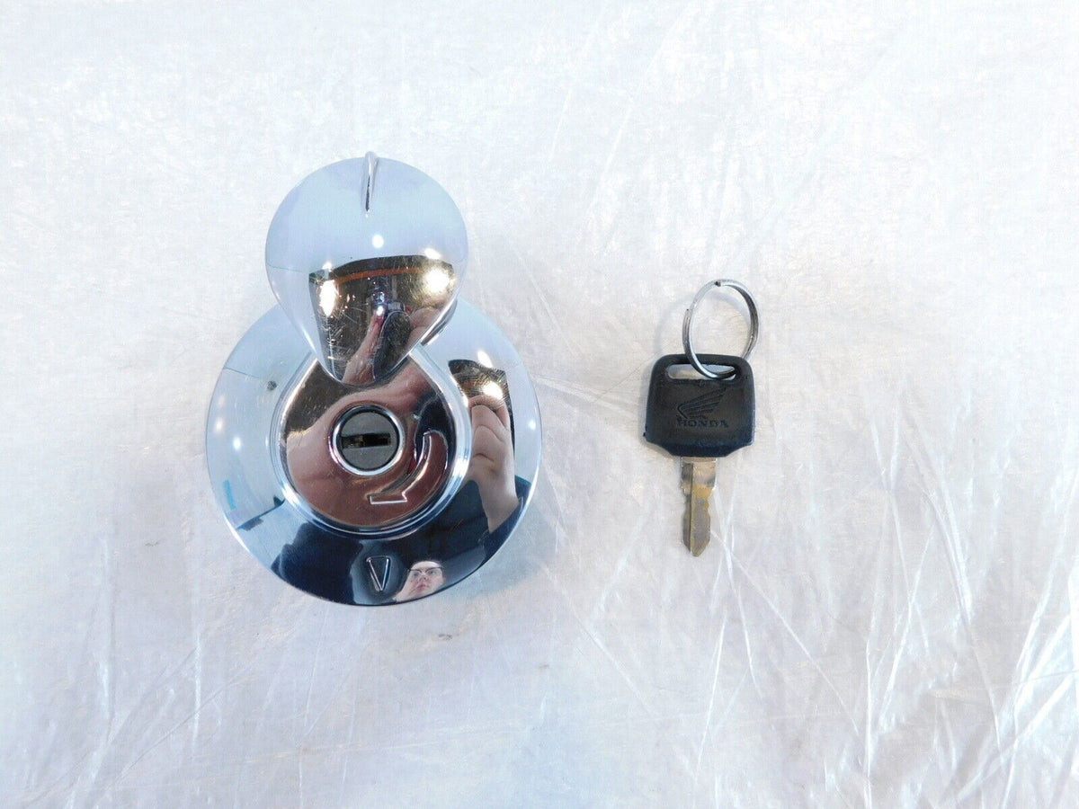 Honda Shadow 600 750 1100 Rebel 250 VTX1300 Fuel Gas Petrol Tank Cap Lock w/ Key - C3 Cycle