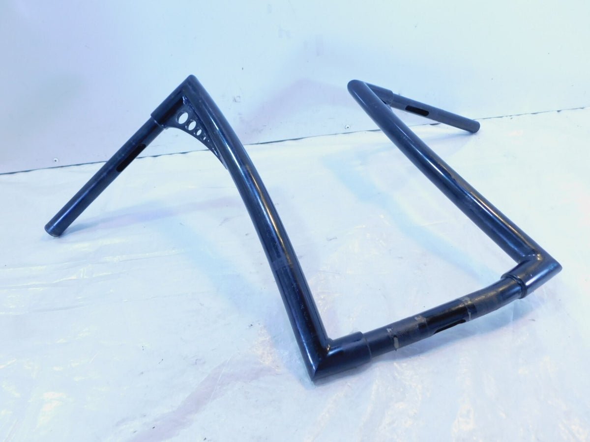 Bent Harley Softail Sportster & Dyna 16" Black Ape Hanger Handlebars Handle Bars - C3 Cycle