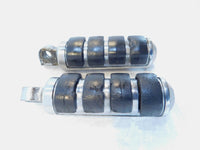 Harley Touring Dyna Sportster & Softail ISO Chrome & Rubber Footpeg Footrests - C3 Cycle