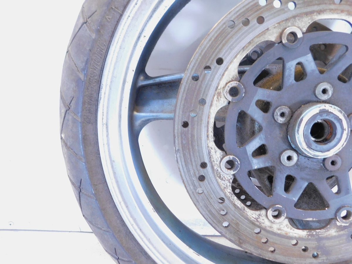 1992-1993 Kawasaki Ninja ZX6 ZX600 Front Cast Wheel Rim & Brake Disc Rotors - C3 Cycle