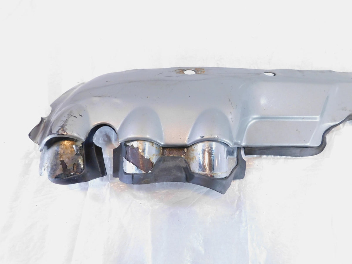 Honda GL1800 Goldwing 1800 Silver Right Exhaust Header Pipe Muffler Shield Cover - C3 Cycle